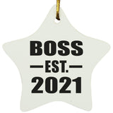Boss Established EST. 2021 - Star Ornament