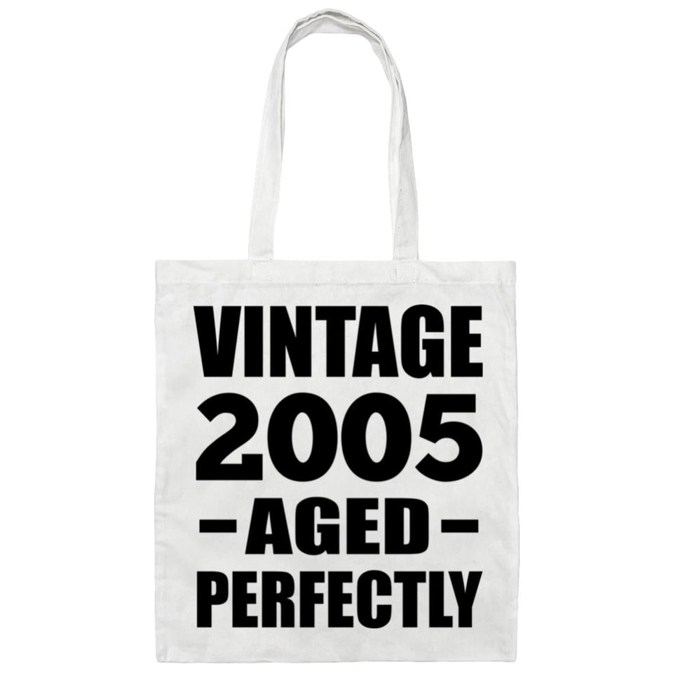 19th Birthday Vintage 2005 Aged Perfectly - Tote Bag White