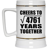 69th Anniversary Cheers To Square Root of 4761 Years Together - Beer Stein