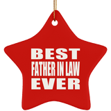 Best Father In Law Ever - Star Ornament