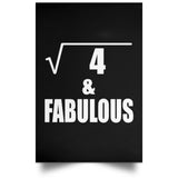 2nd Birthday Square Root of 4 & Fabulous - Poster Portrait