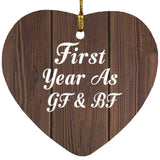 First Year As Gf & Bf - Heart Ornament D