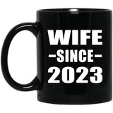 Wife Since 2023 - 11oz Coffee Mug Black