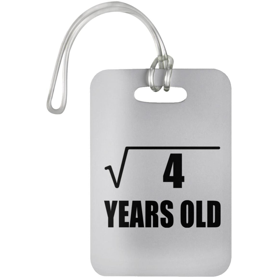 2nd Birthday Square Root of 4 Years Old - Luggage Bag Tag