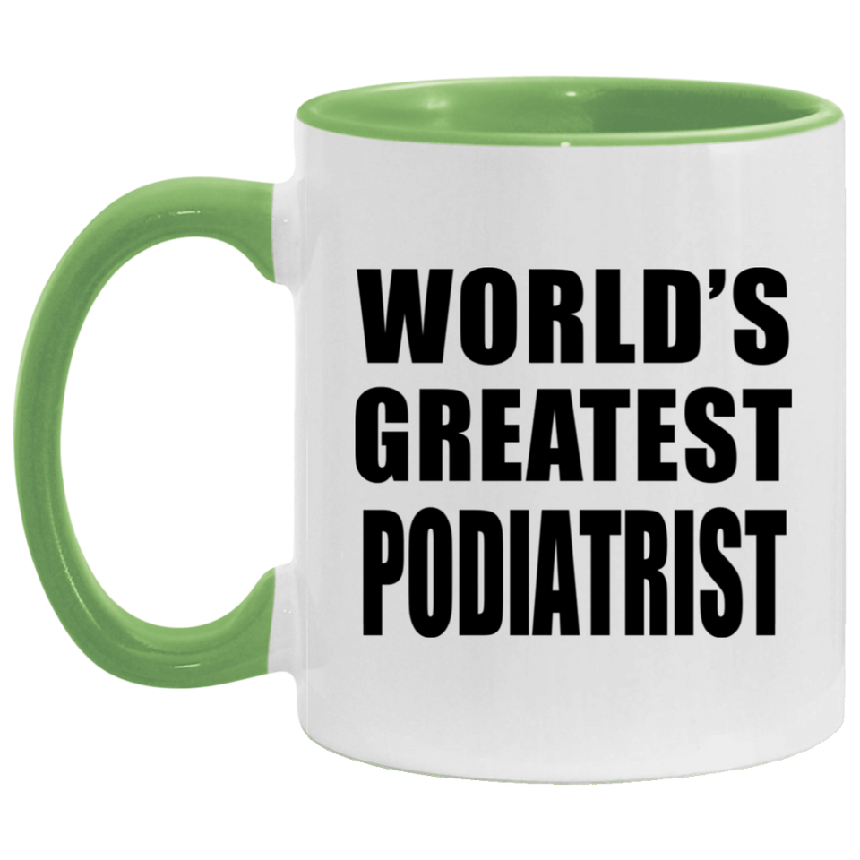 World's Greatest Podiatrist - 11oz Accent Mug Green