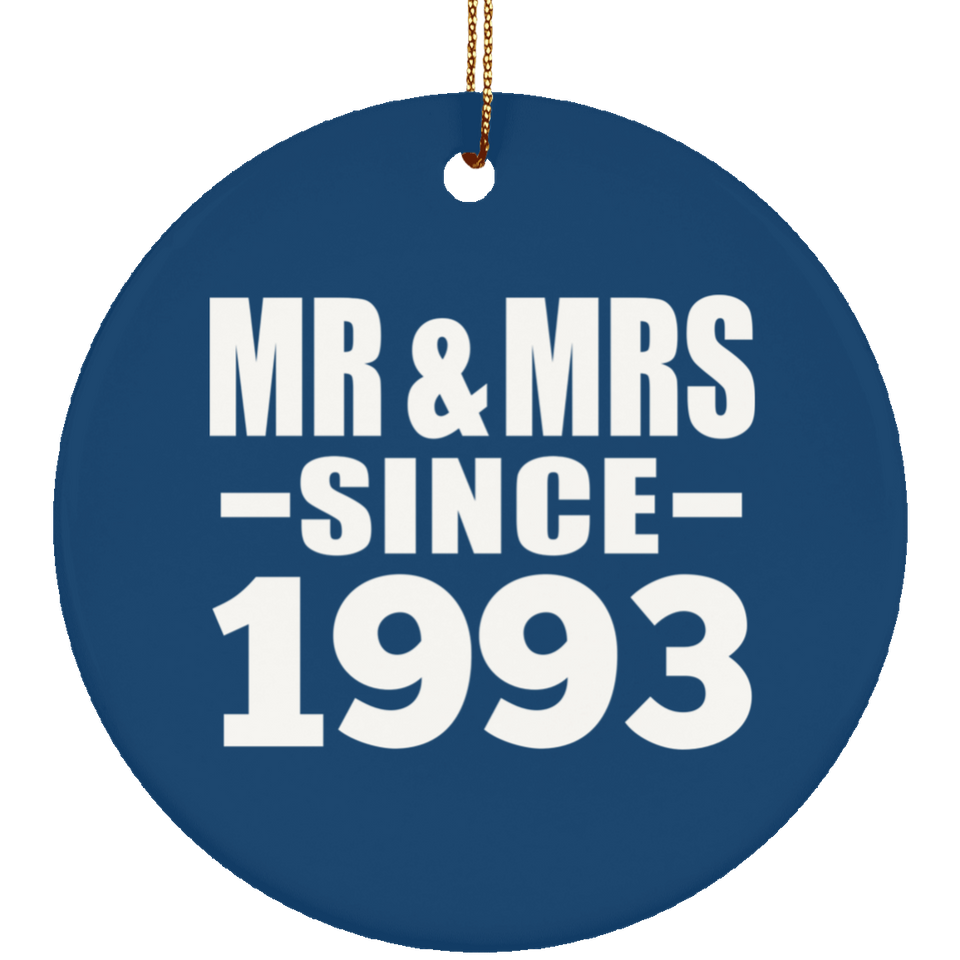 31st Anniversary Mr & Mrs Since 1993 - Circle Ornament