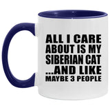 All I Care About Is My Siberian Cat - 11oz Accent Mug Purple