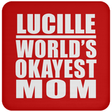 Lucille World's Okayest Mom - Drink Coaster