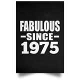 49th Birthday Fabulous Since 1975 - Poster Portrait