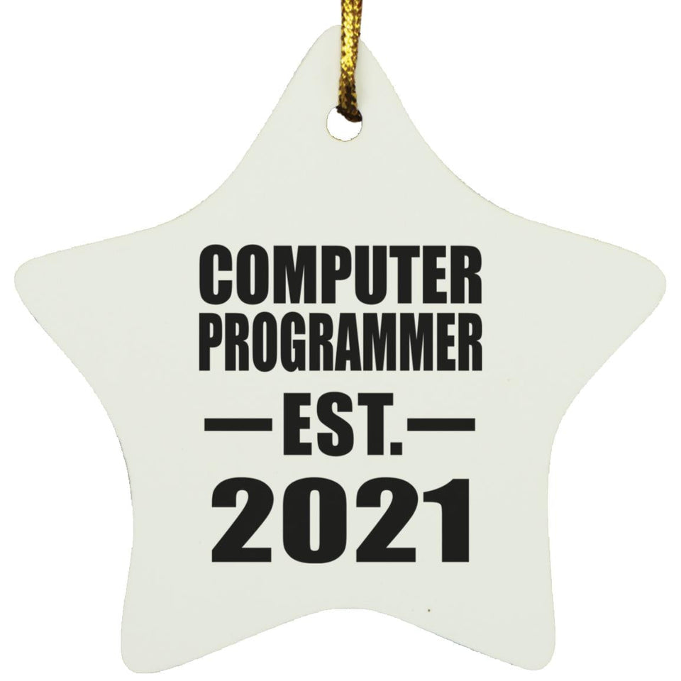 Computer Programmer Established EST. 2021 - Star Ornament