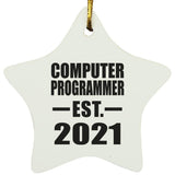 Computer Programmer Established EST. 2021 - Star Ornament