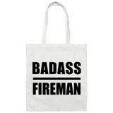 Badass Fireman - Tote Bag White