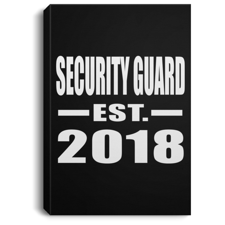 Security Guard Established EST. 2018 - Canvas Portrait