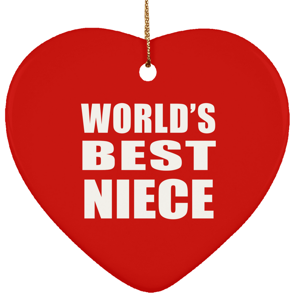 World's Best Niece - Heart Ornament