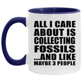 All I Care About Is Collecting Fossils - 11oz Accent Mug Purple