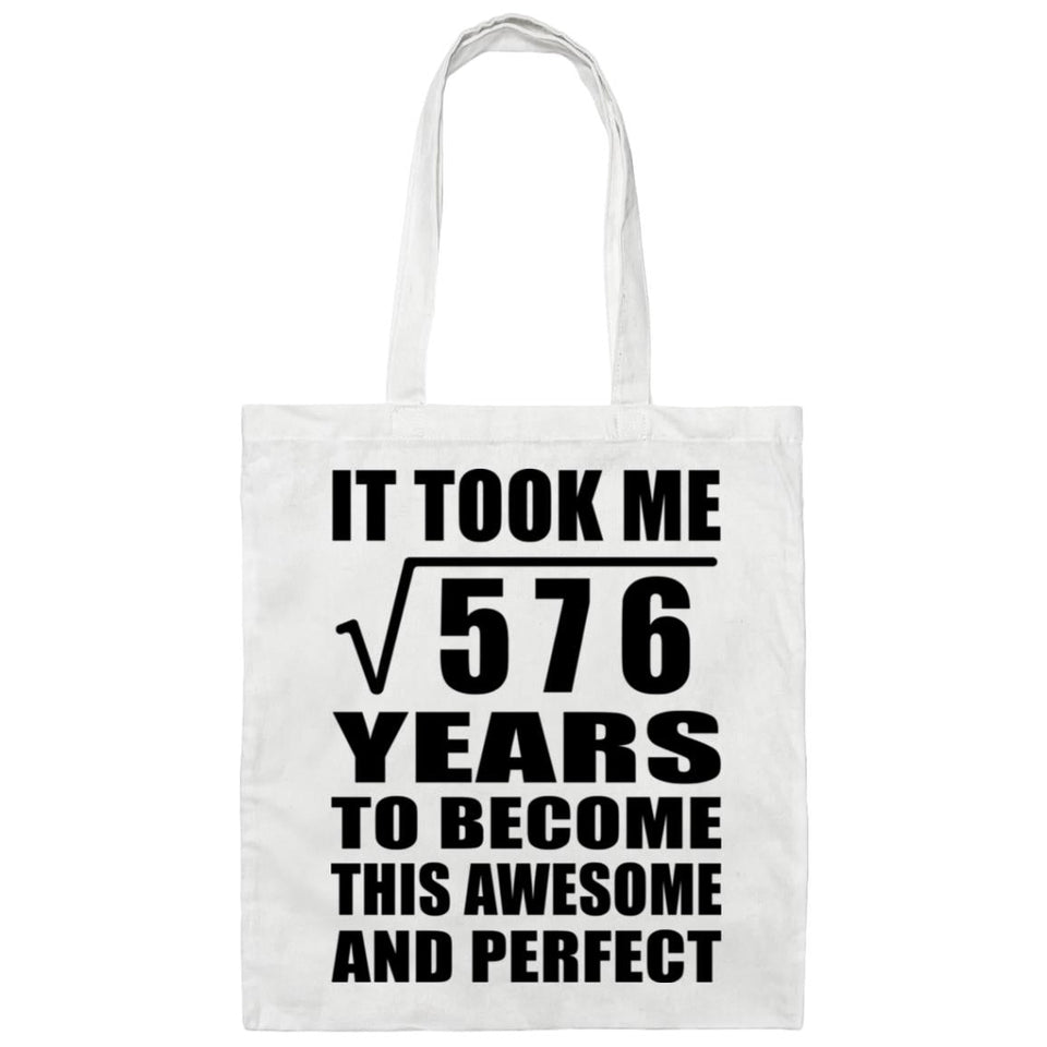 24th Birthday Took Square Root of 576 Years To Awesome - Tote Bag White