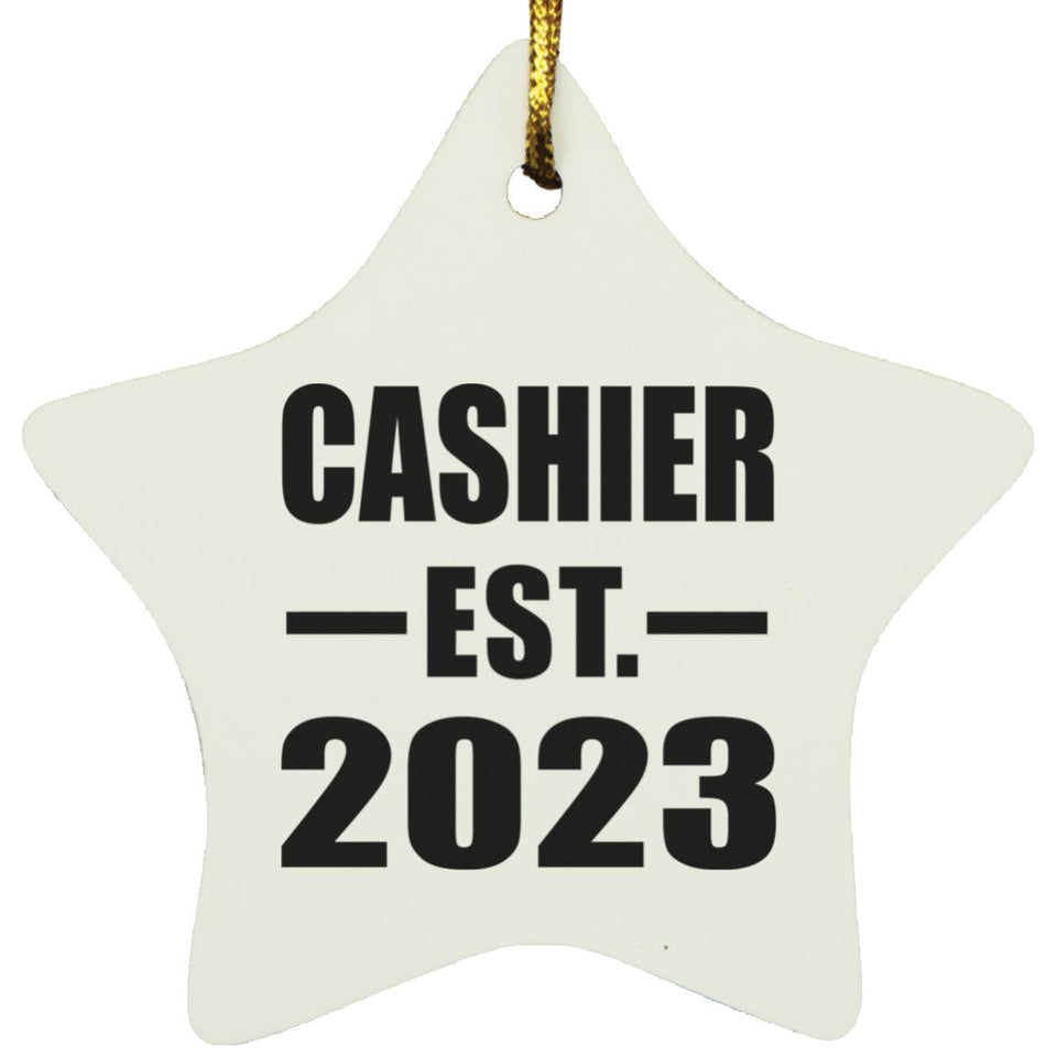 Cashier Established EST. 2023 - Star Ornament