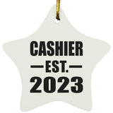 Cashier Established EST. 2023 - Star Ornament
