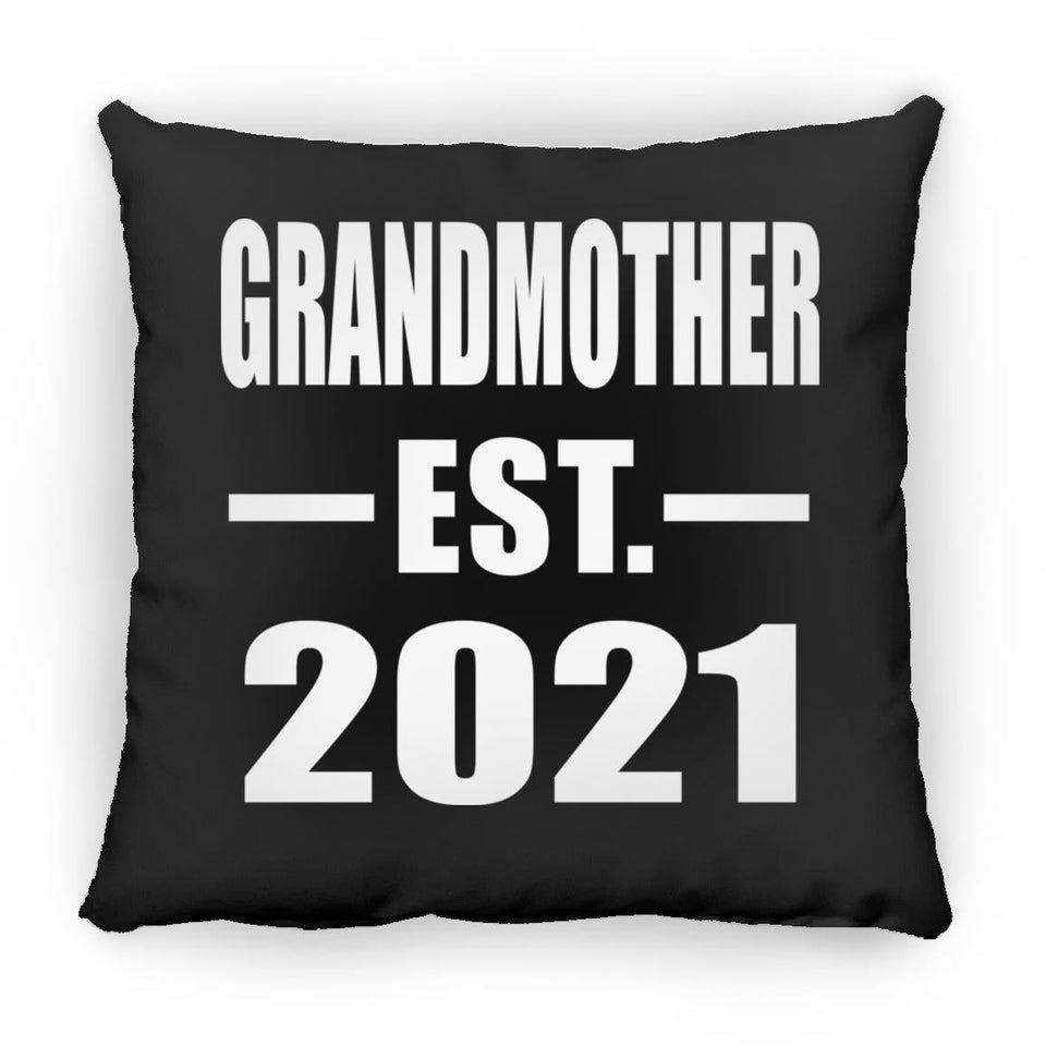 Grandmother Established EST. 2021 - Throw Pillow Black