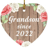 Grandson Since 2022 - Heart Ornament B