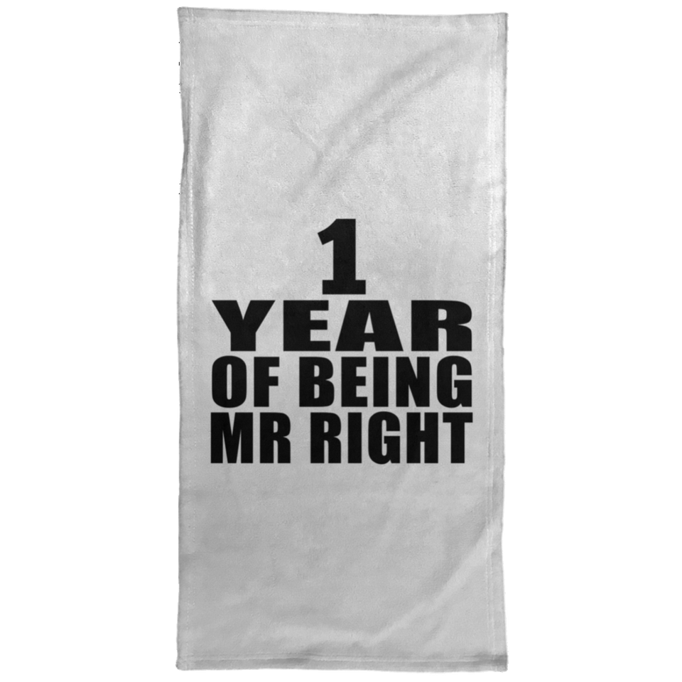 1st Anniversary 1 Year Of Being Mr Right - Hand Towel