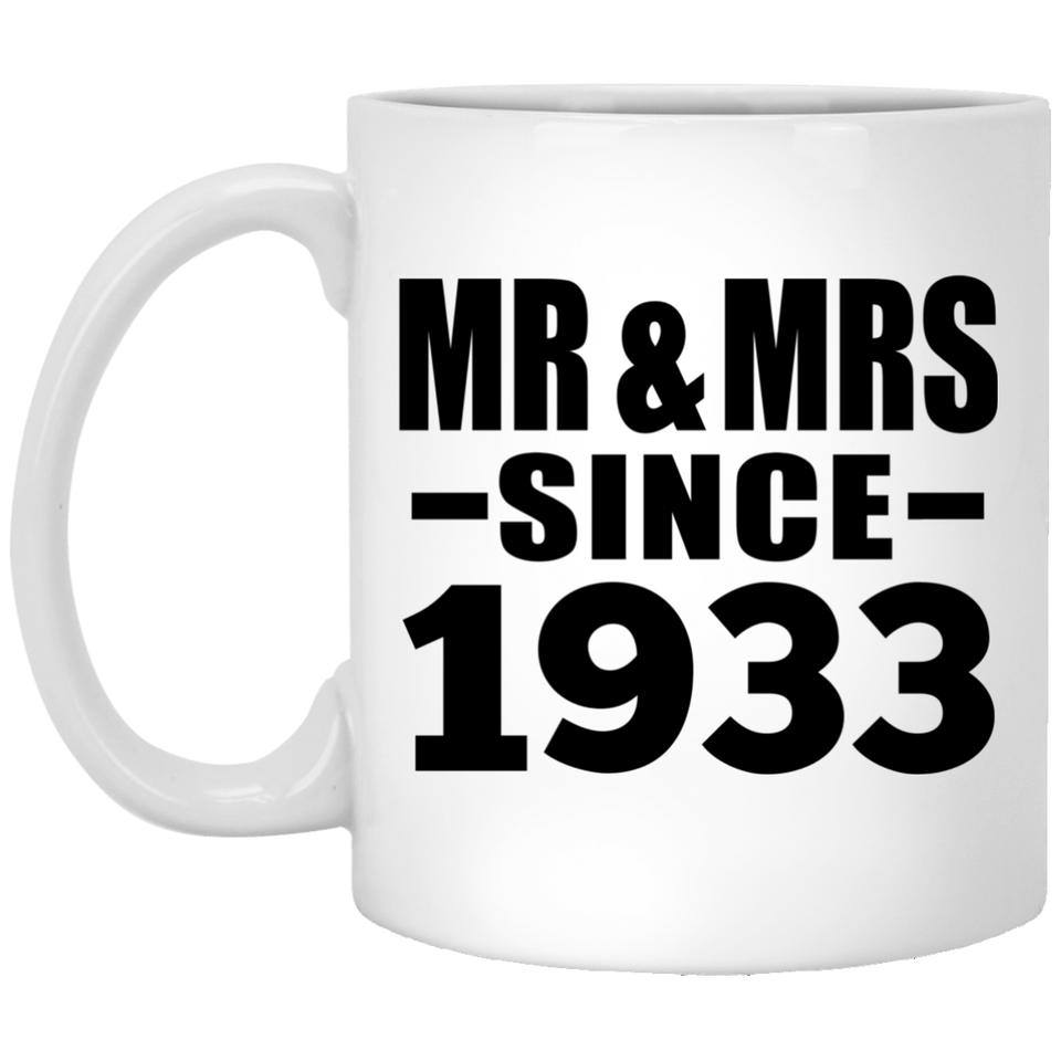 91st Anniversary Mr & Mrs Since 1933 - 11 Oz Coffee Mug