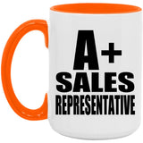 A+ Sales Representative - 15oz Accent Mug Orange