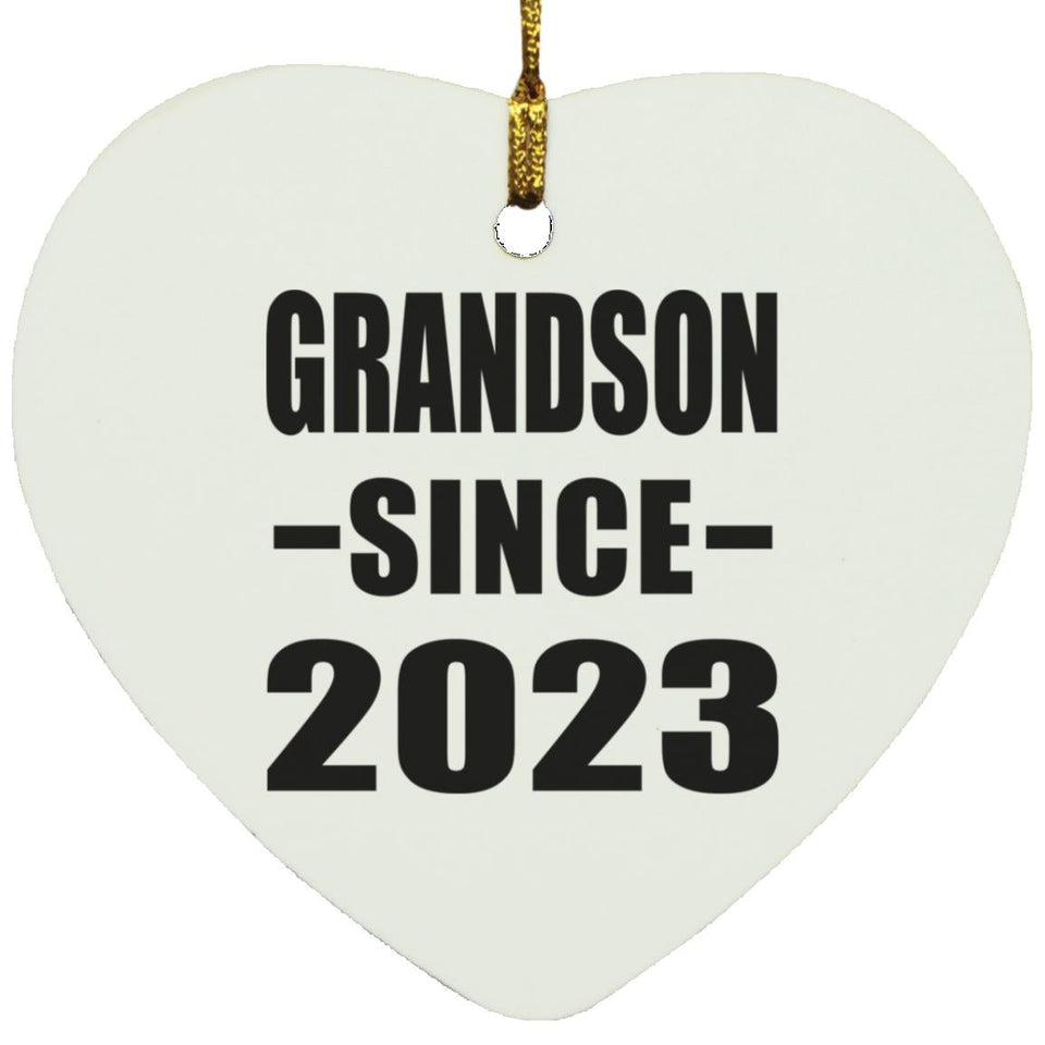 Grandson Since 2023 - Heart Ornament