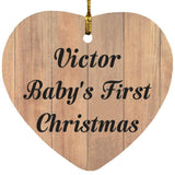 Victor Baby's First Christmas - Heart Ornament C