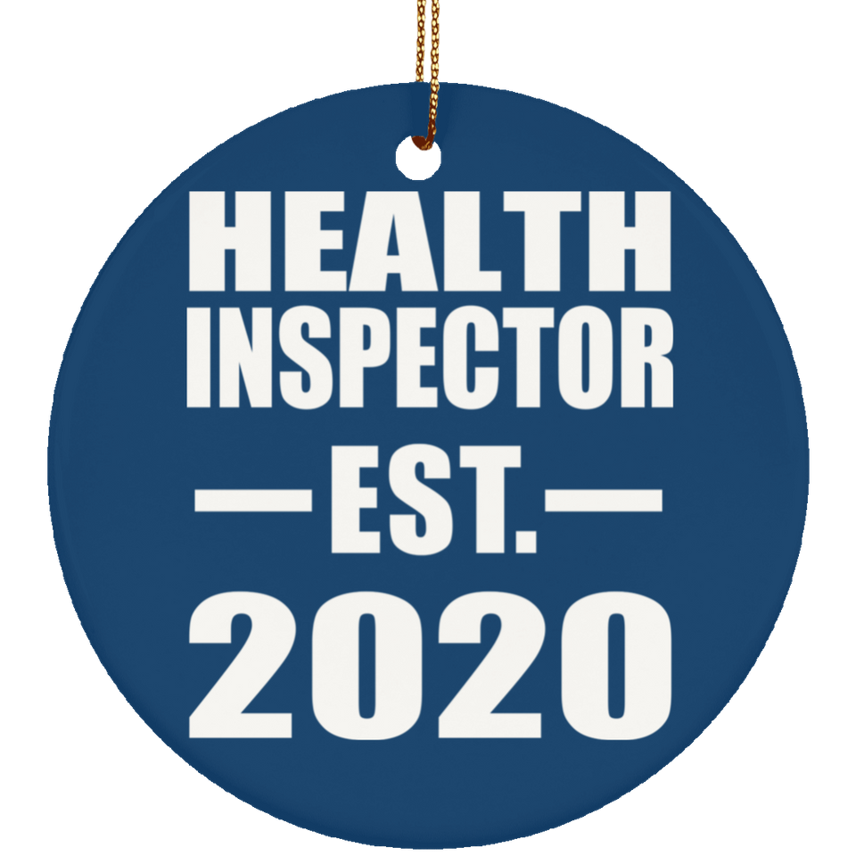 Health Inspector Established EST. 2020 - Circle Ornament