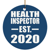 Health Inspector Established EST. 2020 - Circle Ornament