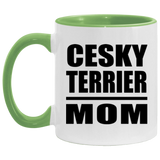 Cesky Terrier Mom - 11oz Accent Mug Green