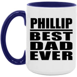 Phillip Best Dad Ever - 15oz Accent Mug Purple