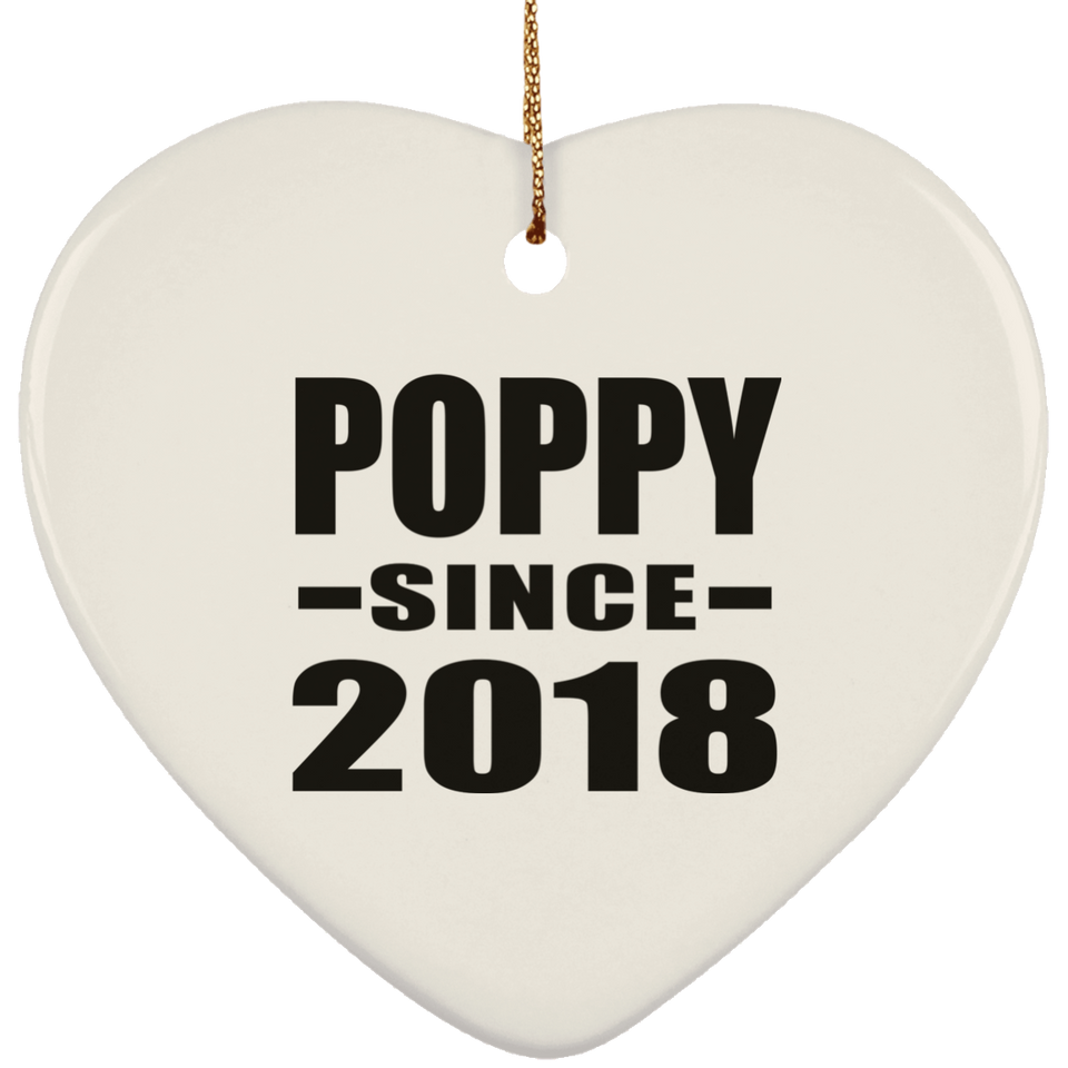 Poppy Since 2018 - Heart Ornament