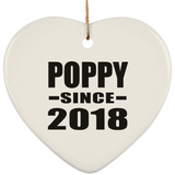Poppy Since 2018 - Heart Ornament