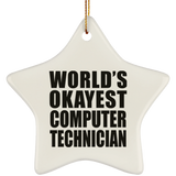 World's Okayest Computer Technician - Star Ornament