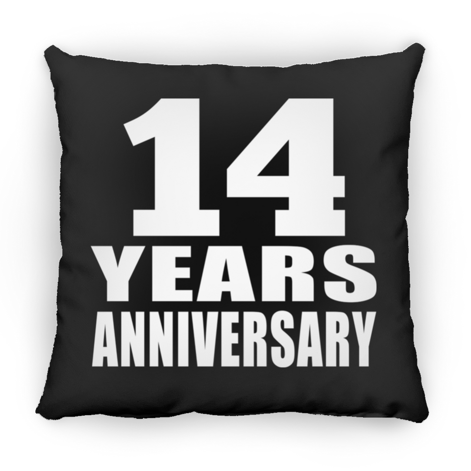 14th Anniversary 14 Years - Throw Pillow Black