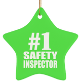Number One #1 Safety Inspector - Star Ornament