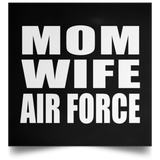 Mom Wife Air Force - Poster Square