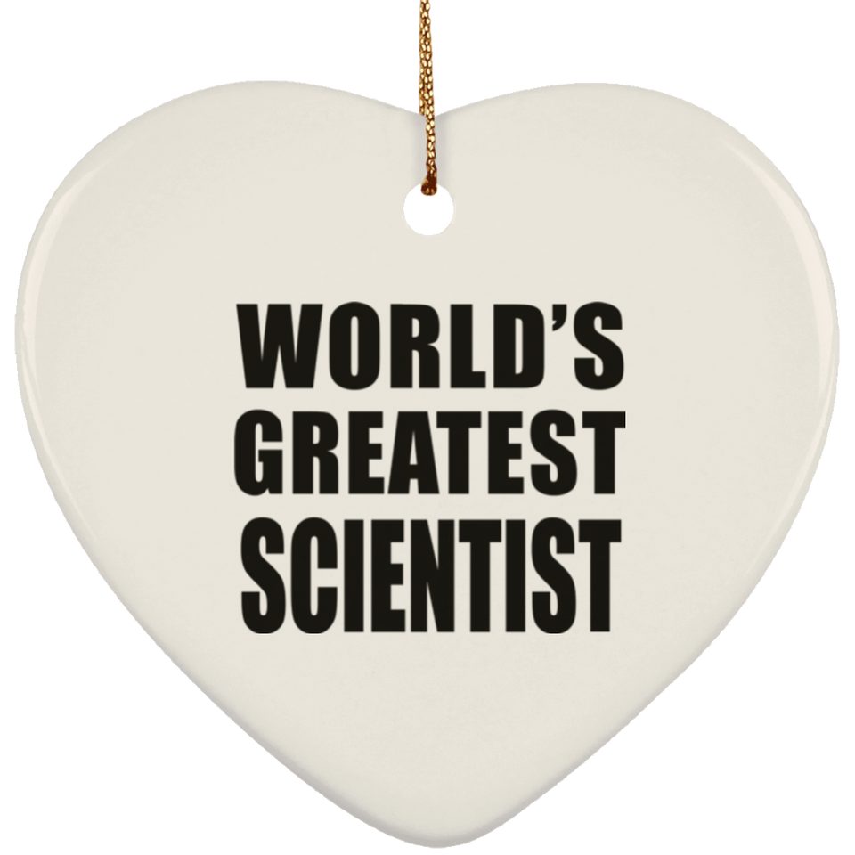 World's Greatest Scientist - Heart Ornament