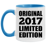 7th Birthday Original 2017 Limited Edition - 11oz Accent Mug Blue