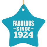 100th Birthday Fabulous Since 1924 - Star Ornament
