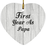 First Year As Papa - Heart Ornament F