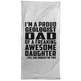 Proud Geologist Dad Of Awesome Daughter - Hand Towel