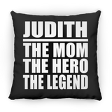 Judith The Mom The Hero The Legend - Throw Pillow Black