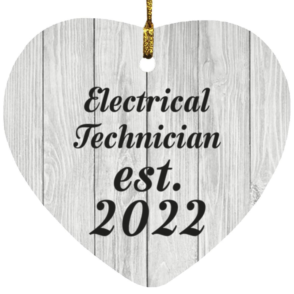 Electrical Technician Established Est. 2022 - Heart Ornament F