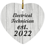 Electrical Technician Established Est. 2022 - Heart Ornament F