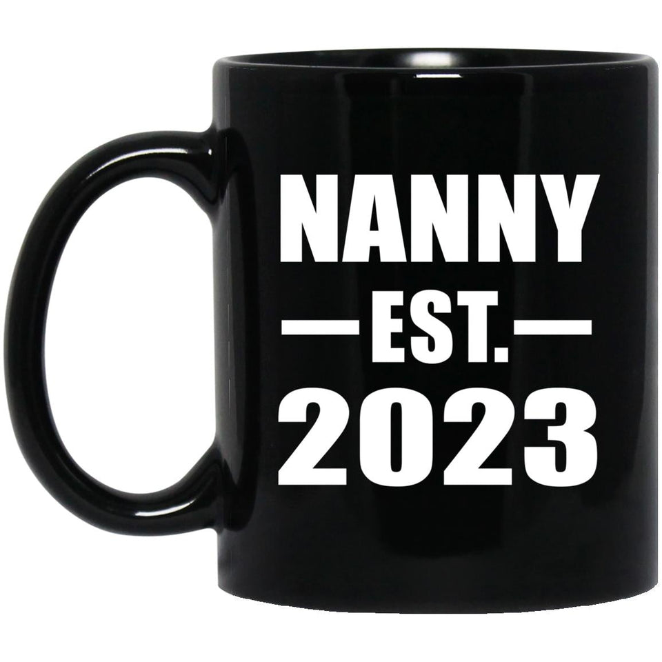 Nanny Established EST. 2023 - 11oz Coffee Mug Black