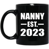 Nanny Established EST. 2023 - 11oz Coffee Mug Black