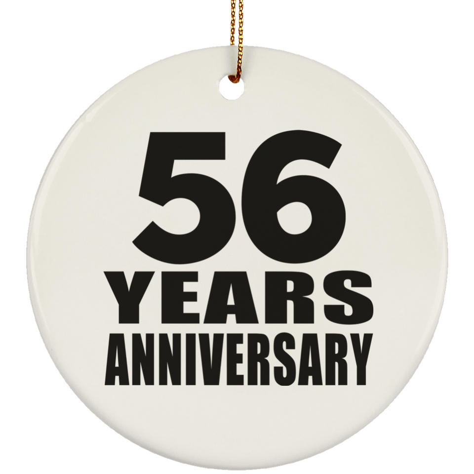 56th Anniversary 56 Years - Circle Ornament